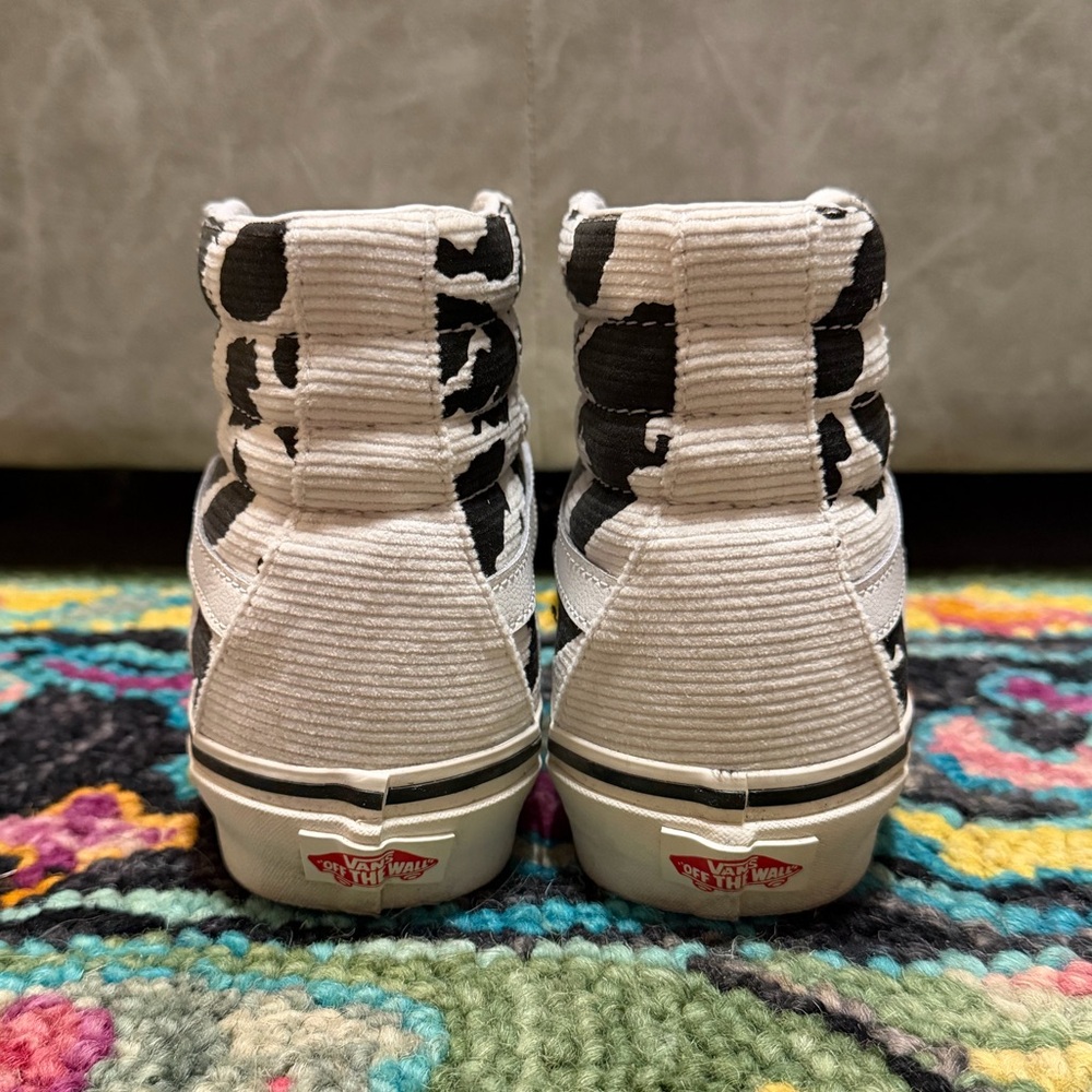 VANS High Top Sneakers - Corduroy Cow Print - Picture 3 of 7